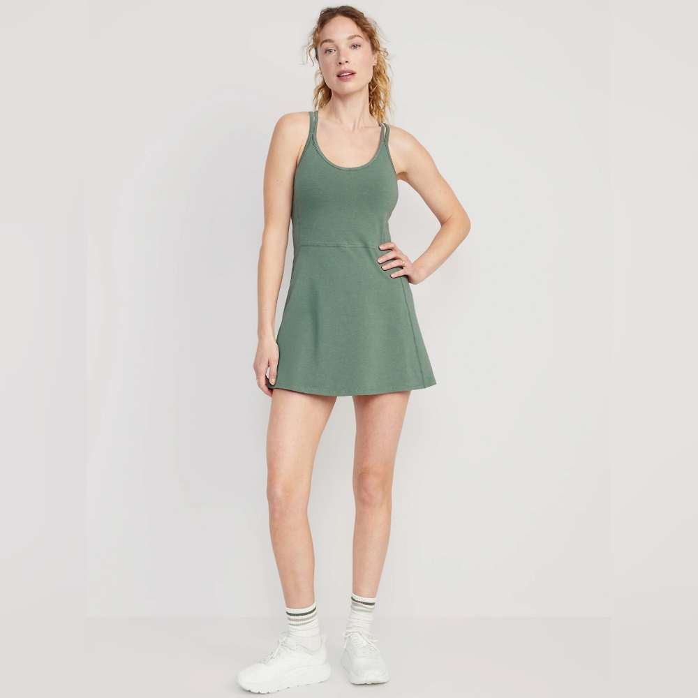 Old Navy PowerChill Sleeveless Strappy Shelf-Bra Dress